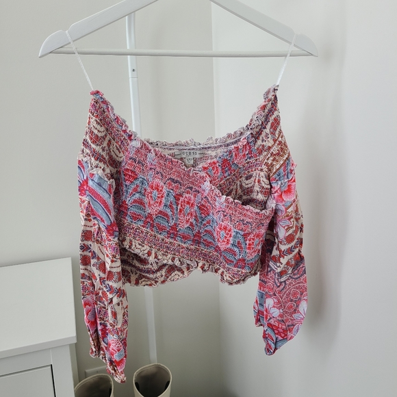 GUESS Wrap Style Crop Top - Picture 1 of 6